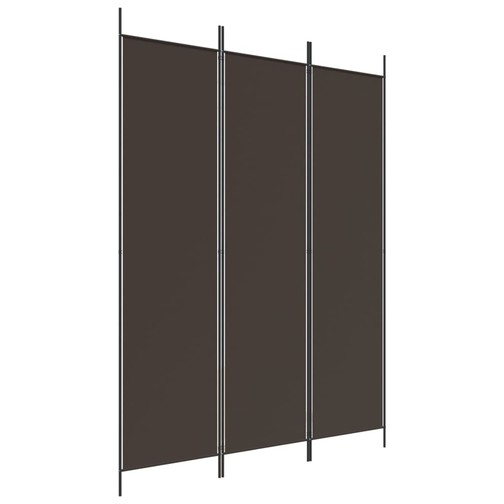 3-paneelinen Tilanjakaja ruskea 150x200 cm kangas - Sisustajankoti.fi