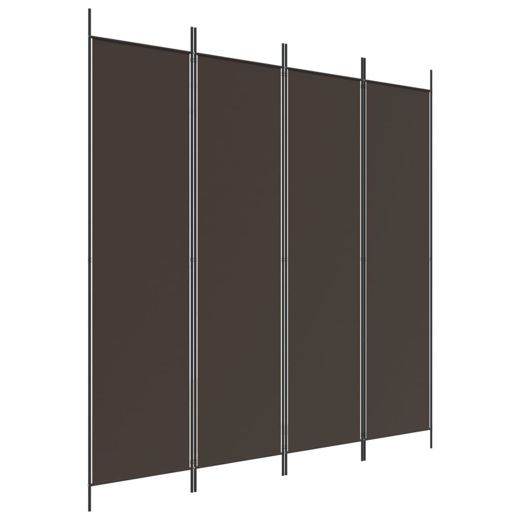 4-paneelinen Tilanjakaja ruskea 200x200 cm kangas - Sisustajankoti.fi