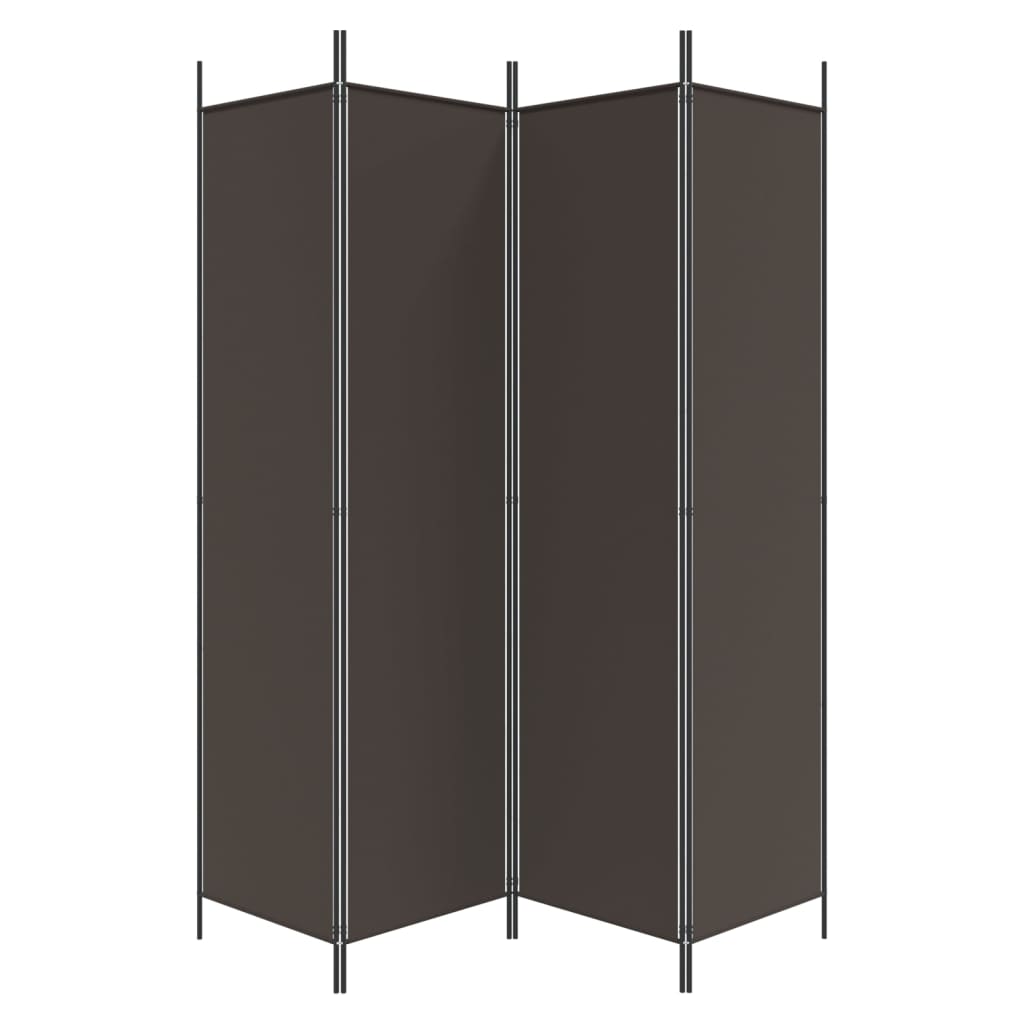 4-paneelinen Tilanjakaja ruskea 200x200 cm kangas - Sisustajankoti.fi