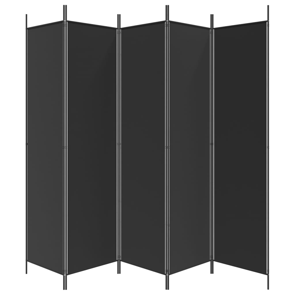 5-paneelinen Tilanjakaja musta 250x200 cm kangas - Sisustajankoti.fi