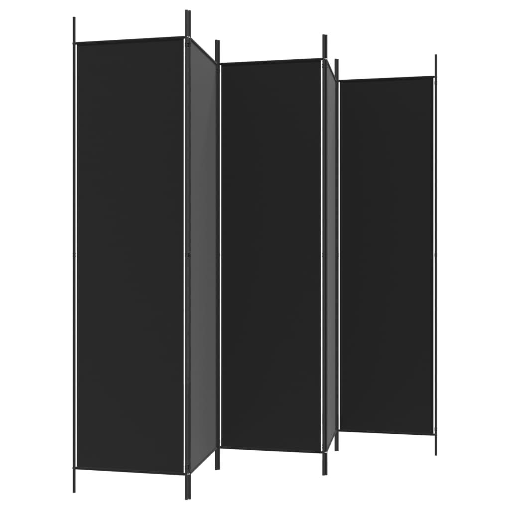5-paneelinen Tilanjakaja musta 250x200 cm kangas - Sisustajankoti.fi