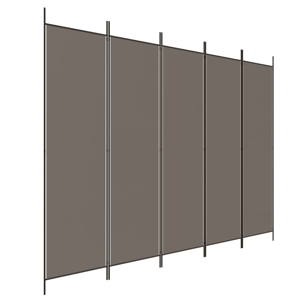 5-paneelinen Tilanjakaja antrasiitti 250x220 cm kangas - Sisustajankoti.fi