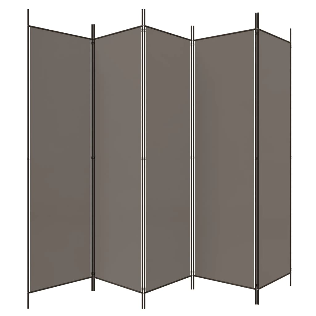 5-paneelinen Tilanjakaja antrasiitti 250x220 cm kangas - Sisustajankoti.fi