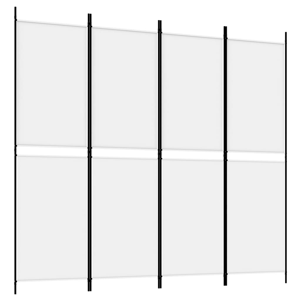 4-paneelinen Tilanjakaja valkoinen 200x180 cm kangas - Sisustajankoti.fi