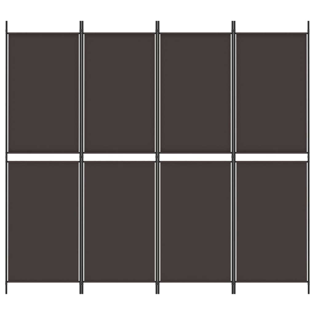 4-paneelinen Tilanjakaja ruskea 200x180 cm kangas - Sisustajankoti.fi