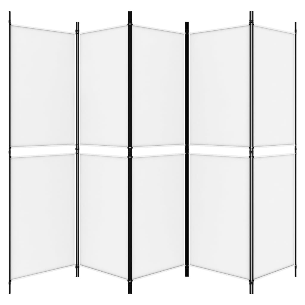 5-paneelinen Tilanjakaja valkoinen 250x180 cm kangas - Sisustajankoti.fi