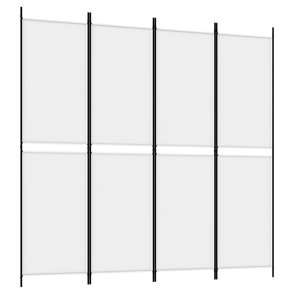 4-paneelinen Tilanjakaja valkoinen 200x200 cm kangas - Sisustajankoti.fi