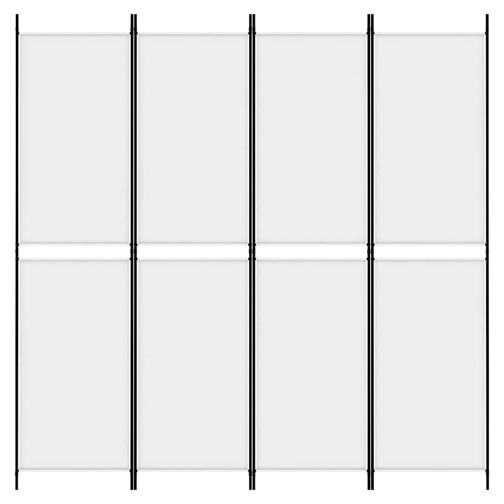 4-paneelinen Tilanjakaja valkoinen 200x200 cm kangas - Sisustajankoti.fi