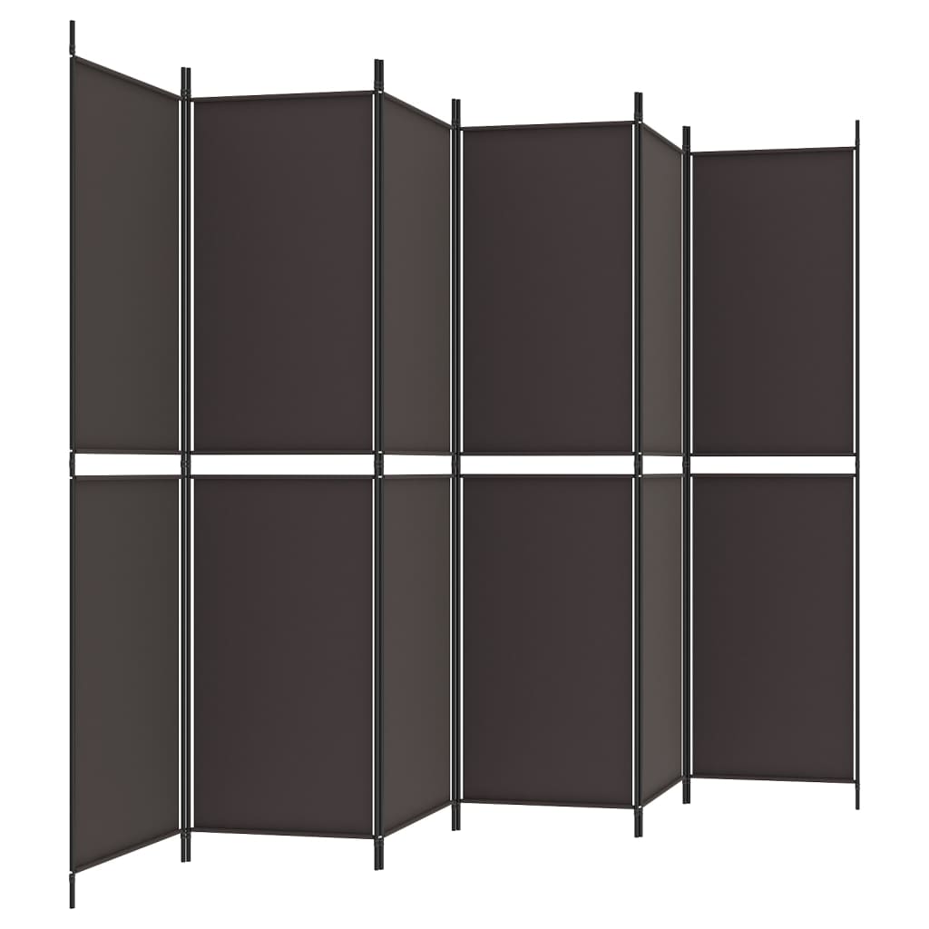 6-paneelinen Tilanjakaja ruskea 300x200 cm kangas - Sisustajankoti.fi