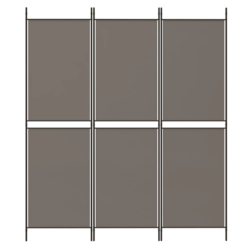 3-paneelinen Tilanjakaja antrasiitti 150x220 cm kangas - Sisustajankoti.fi