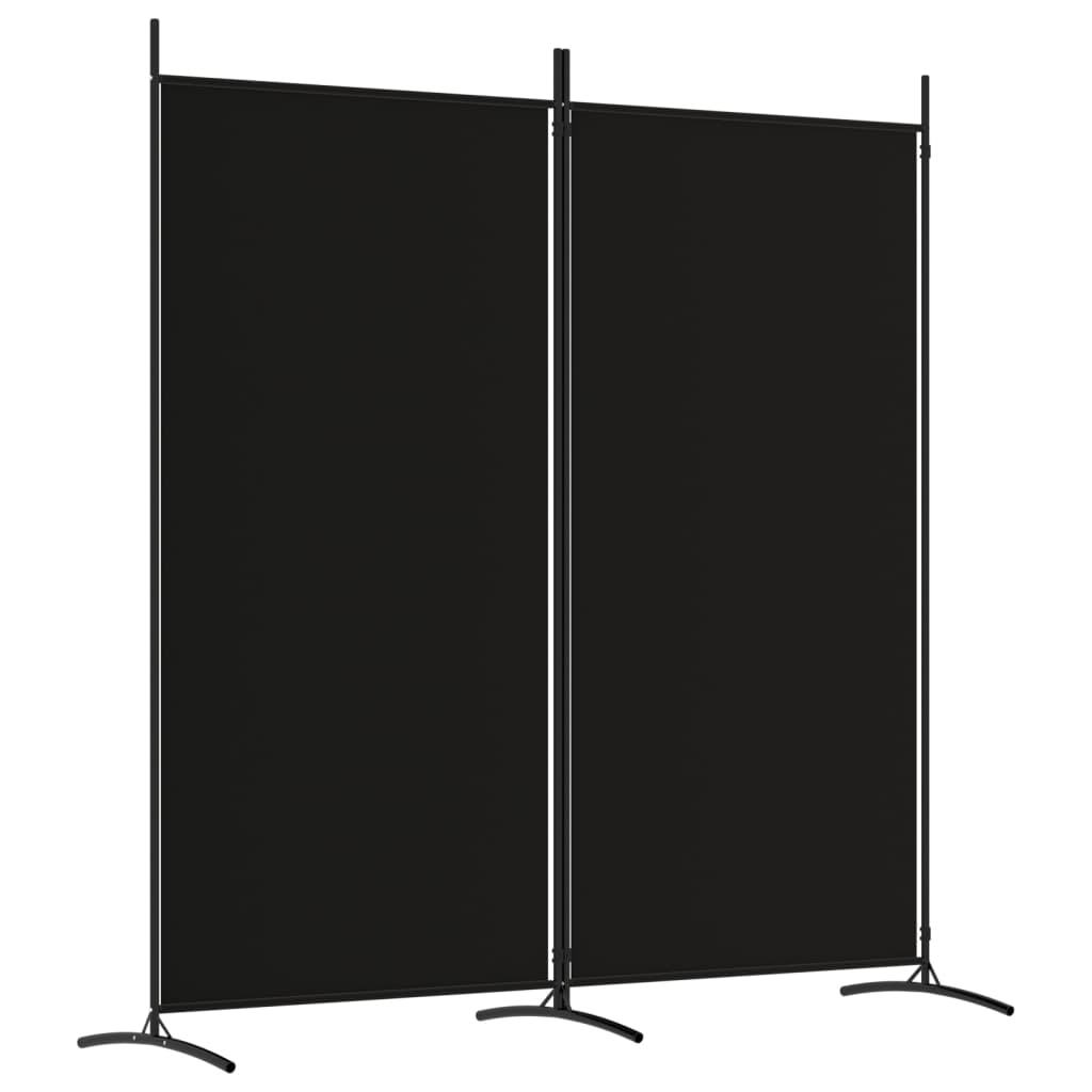 2-paneelinen Tilanjakaja musta 175x180 cm kangas - Sisustajankoti.fi