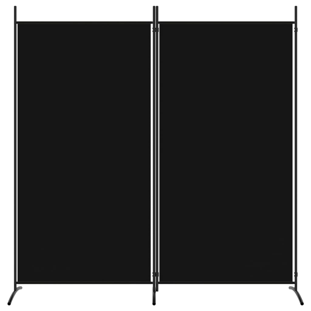 2-paneelinen Tilanjakaja musta 175x180 cm kangas - Sisustajankoti.fi