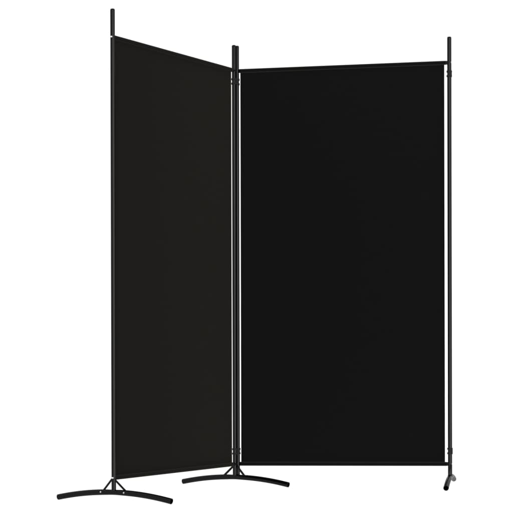 2-paneelinen Tilanjakaja musta 175x180 cm kangas - Sisustajankoti.fi