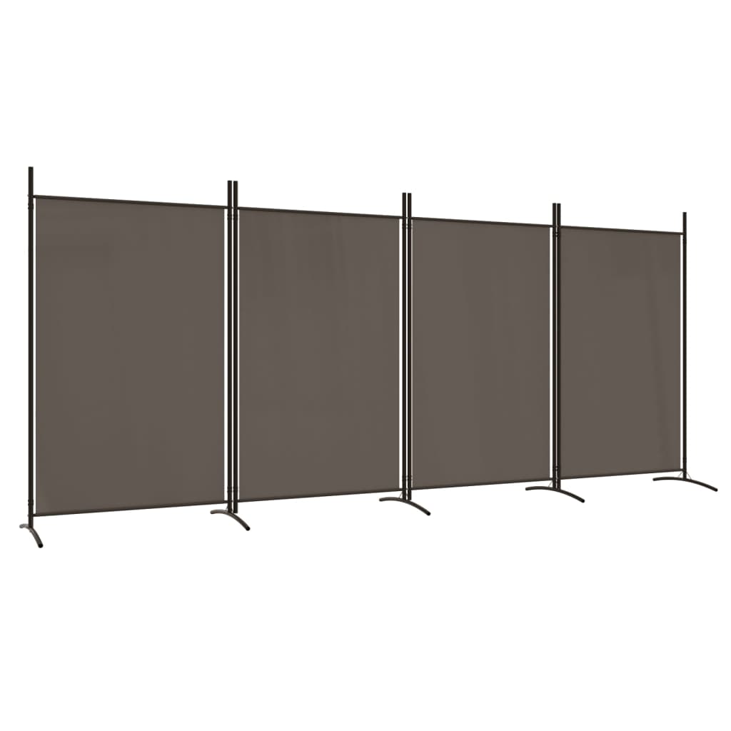 4-paneelinen Tilanjakaja antrasiitti 346x180 cm kangas - Sisustajankoti.fi
