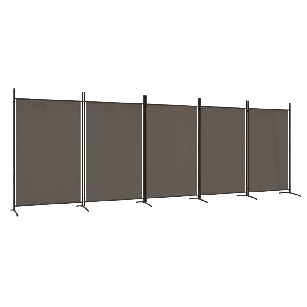 5-paneelinen Tilanjakaja antrasiitti 433x180 cm kangas - Sisustajankoti.fi