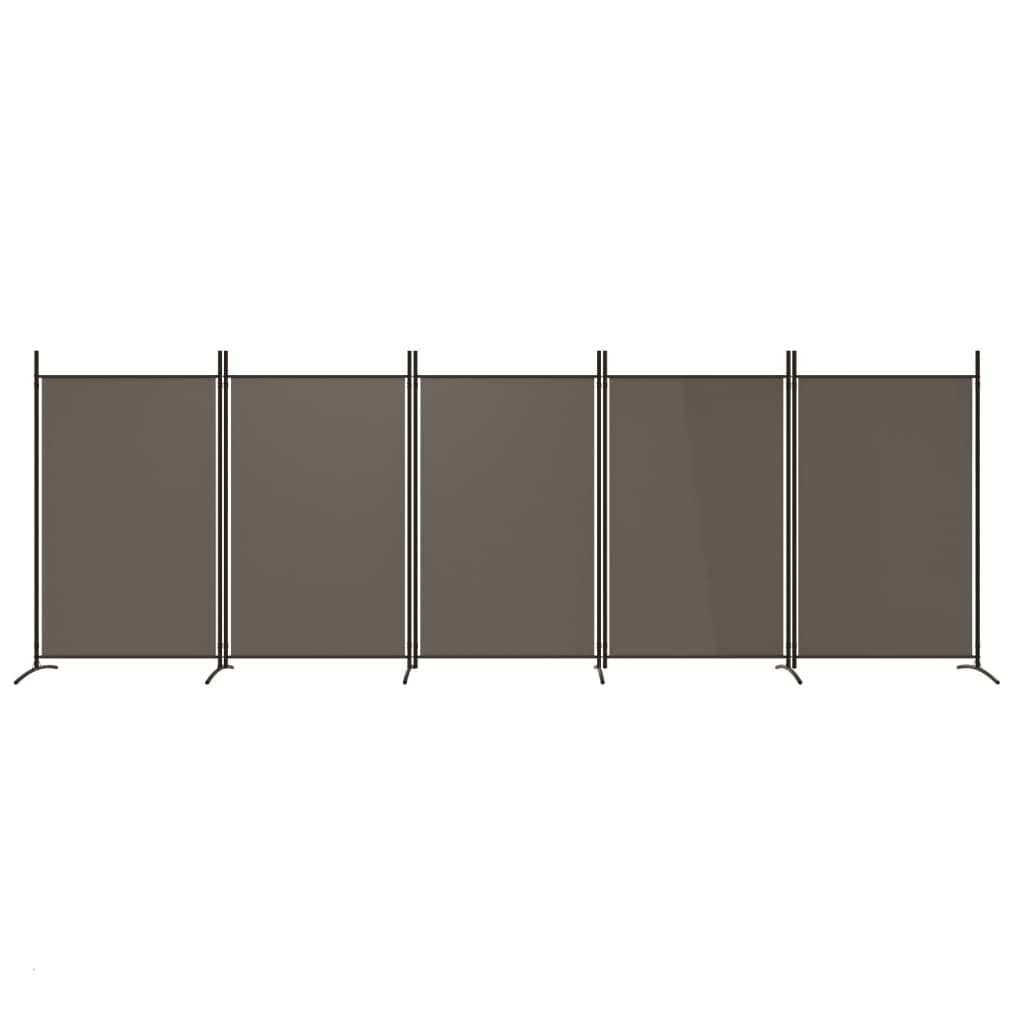 5-paneelinen Tilanjakaja antrasiitti 433x180 cm kangas - Sisustajankoti.fi