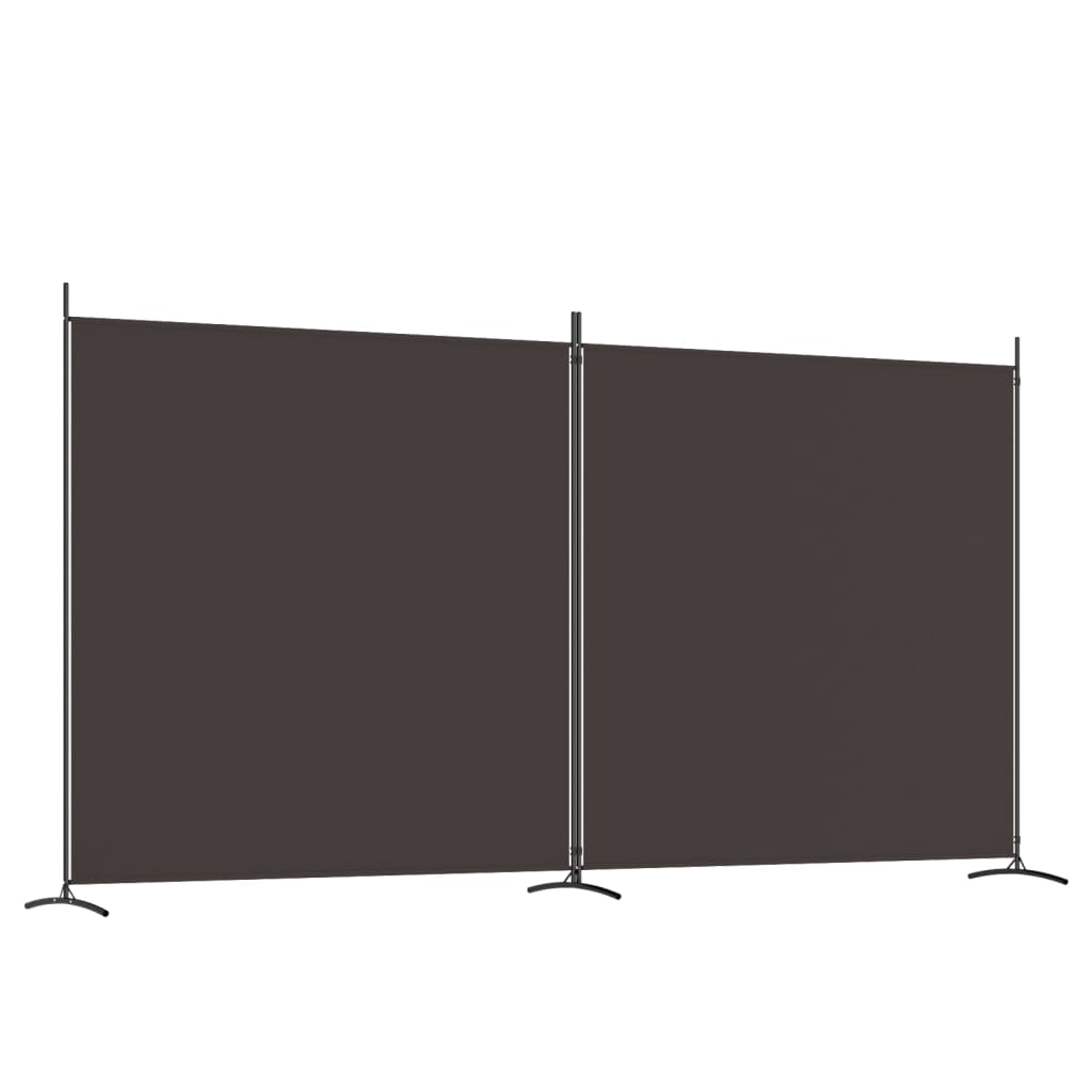 2-paneelinen Tilanjakaja ruskea 348x180 cm kangas - Sisustajankoti.fi