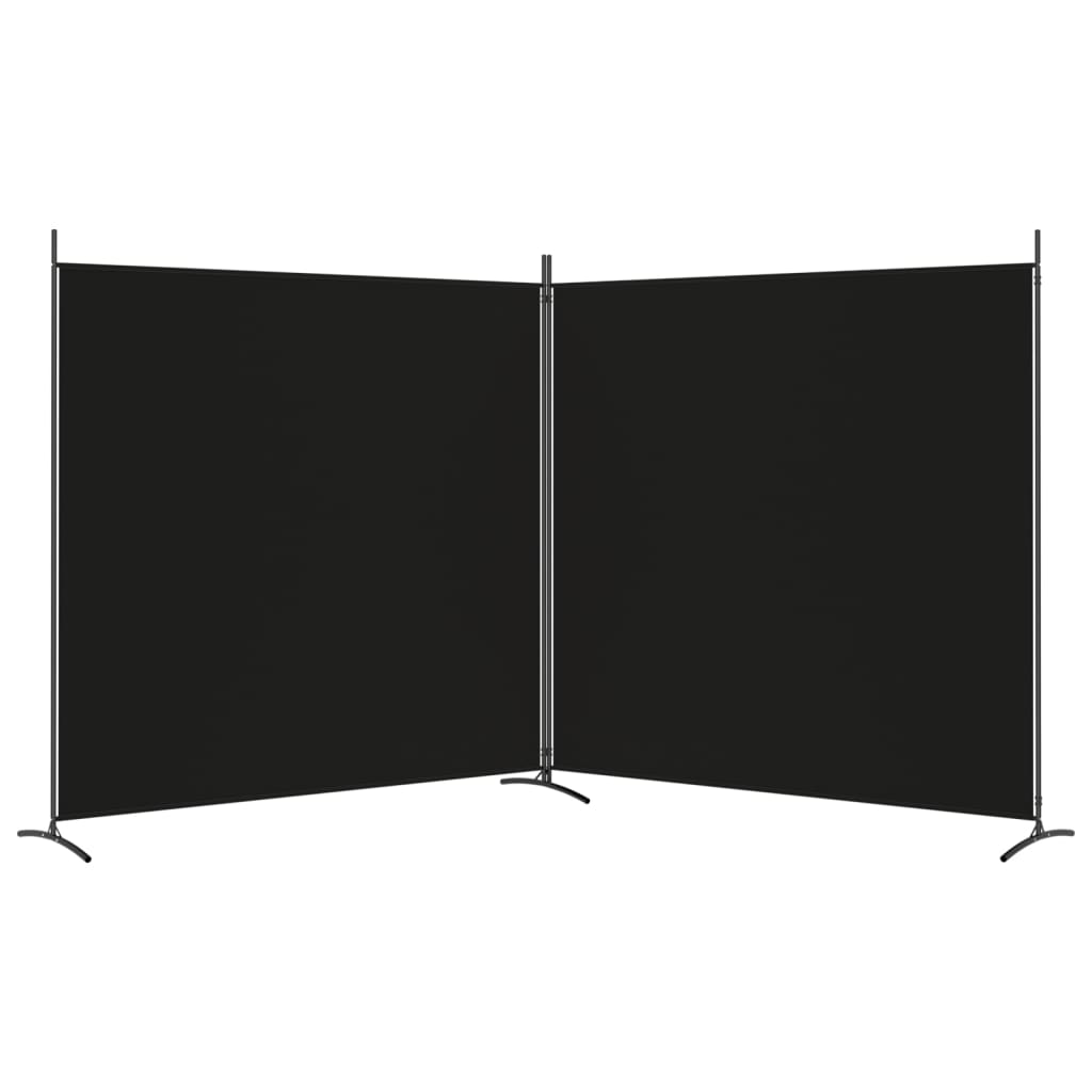 2-paneelinen Tilanjakaja musta 348x180 cm kangas - Sisustajankoti.fi