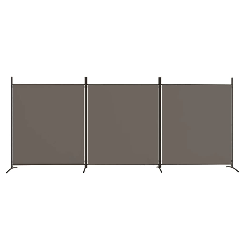 3-paneelinen Tilanjakaja antrasiitti 525x180 cm kangas - Sisustajankoti.fi