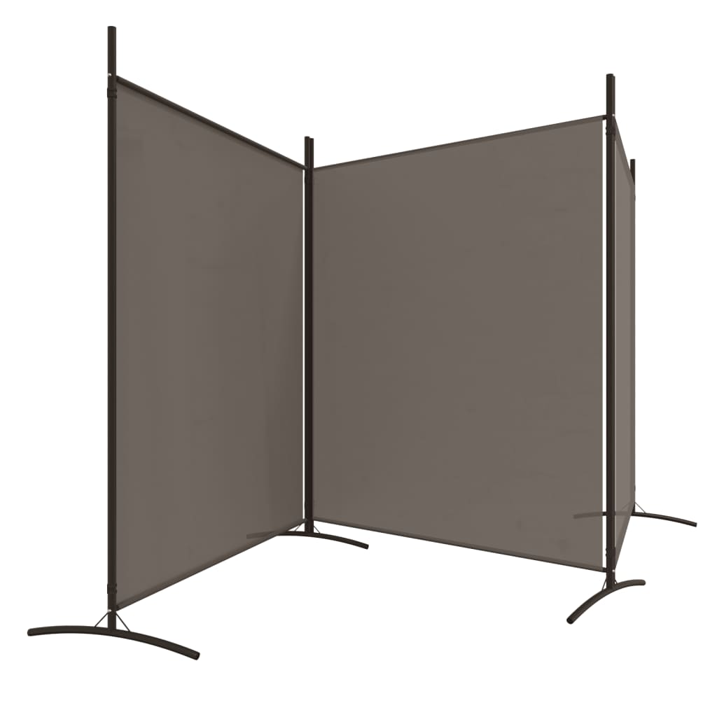 3-paneelinen Tilanjakaja antrasiitti 525x180 cm kangas - Sisustajankoti.fi