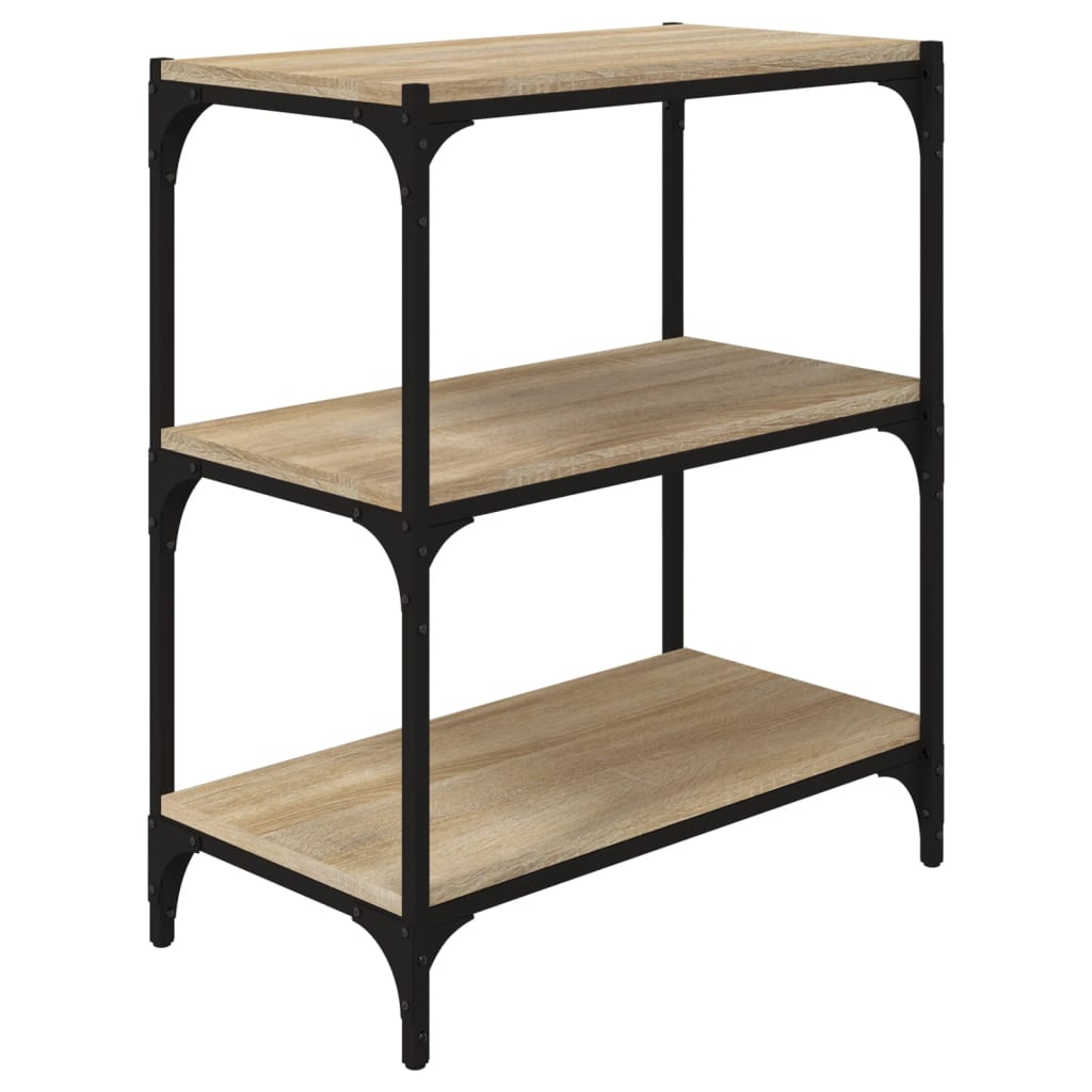 Kirjahylly Sonoma-tammi 60x33x70,5 cm tekninen puu ja teräs - Sisustajankoti.fi