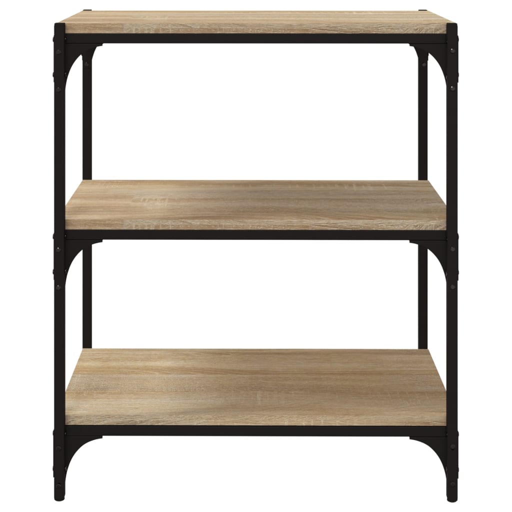 Kirjahylly Sonoma-tammi 60x33x70,5 cm tekninen puu ja teräs - Sisustajankoti.fi