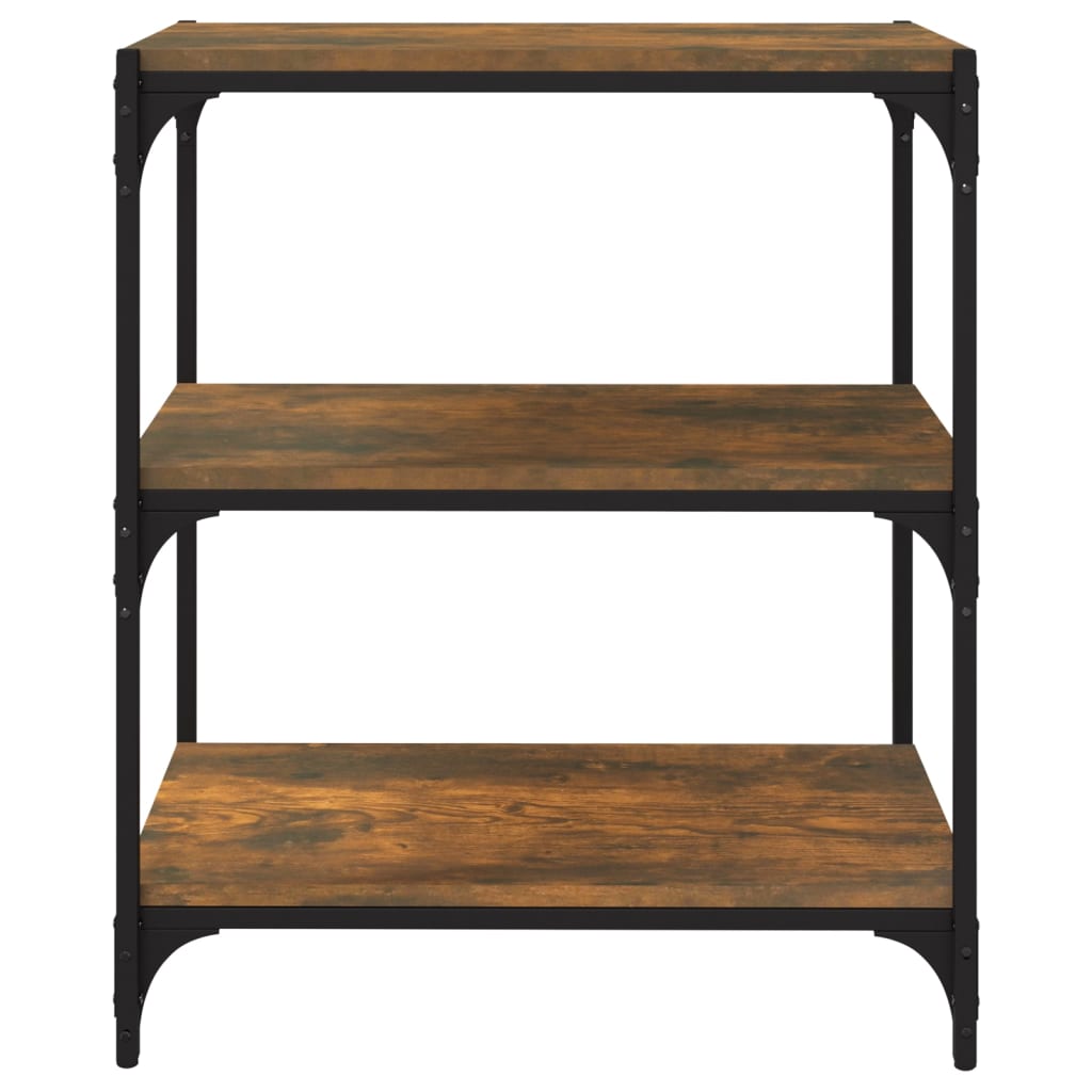 Kirjahylly savutammi 60x33x70,5 cm tekninen puu ja teräs - Sisustajankoti.fi