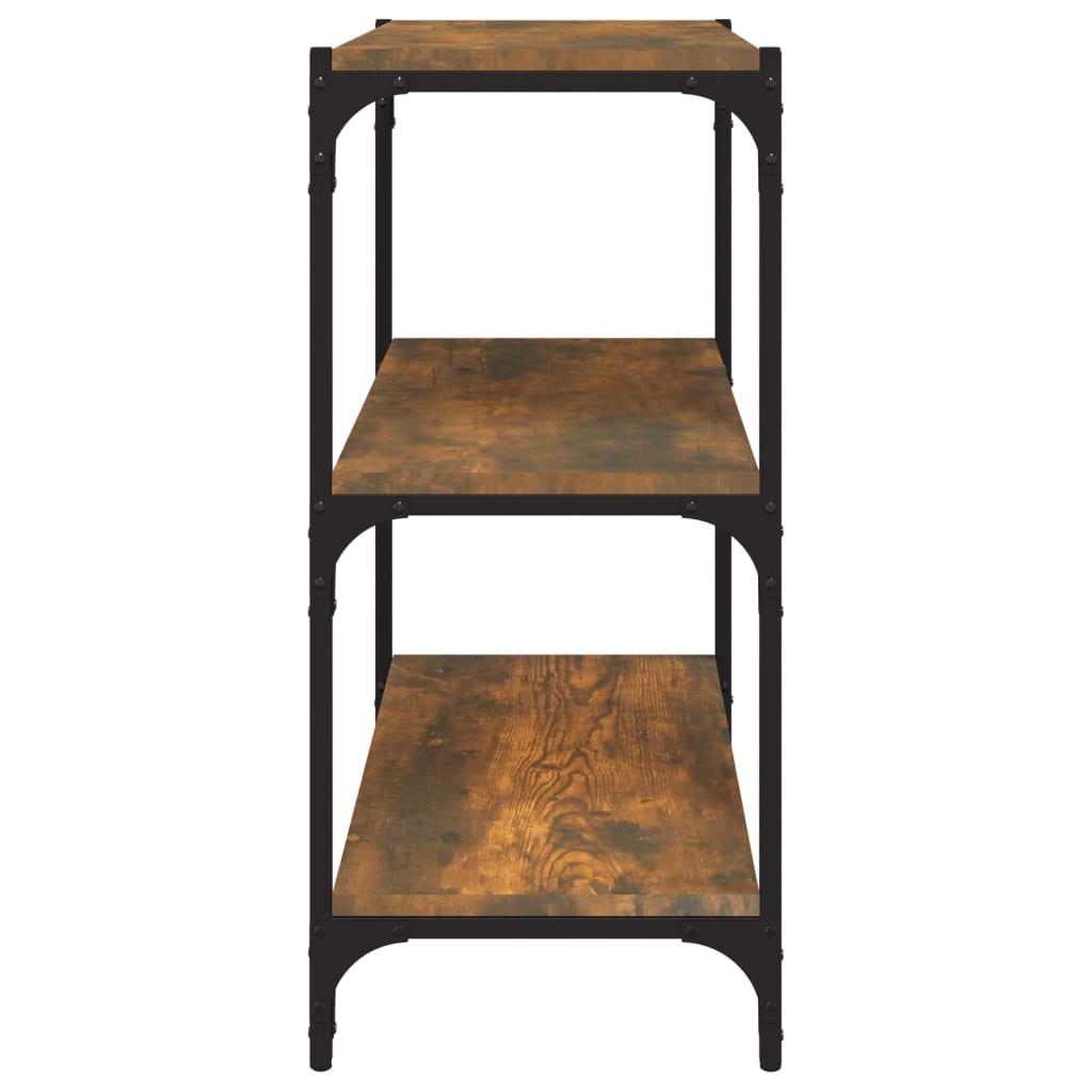 Kirjahylly savutammi 60x33x70,5 cm tekninen puu ja teräs - Sisustajankoti.fi