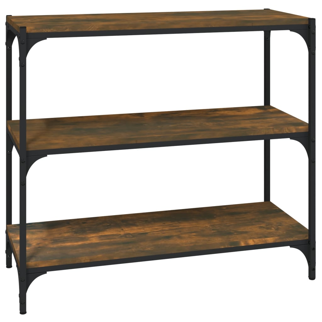 Kirjahylly savutammi 80x33x70,5 cm tekninen puu ja teräs - Sisustajankoti.fi