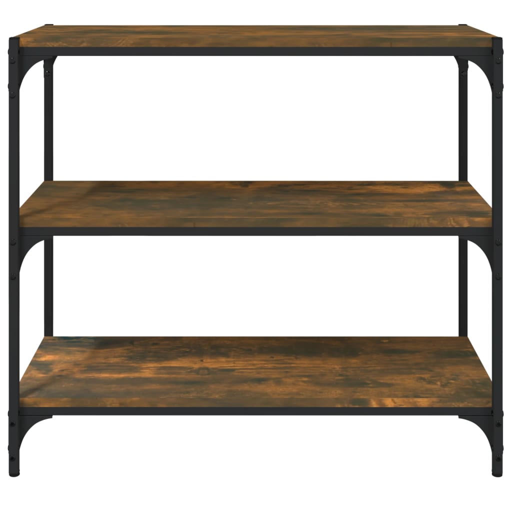 Kirjahylly savutammi 80x33x70,5 cm tekninen puu ja teräs - Sisustajankoti.fi