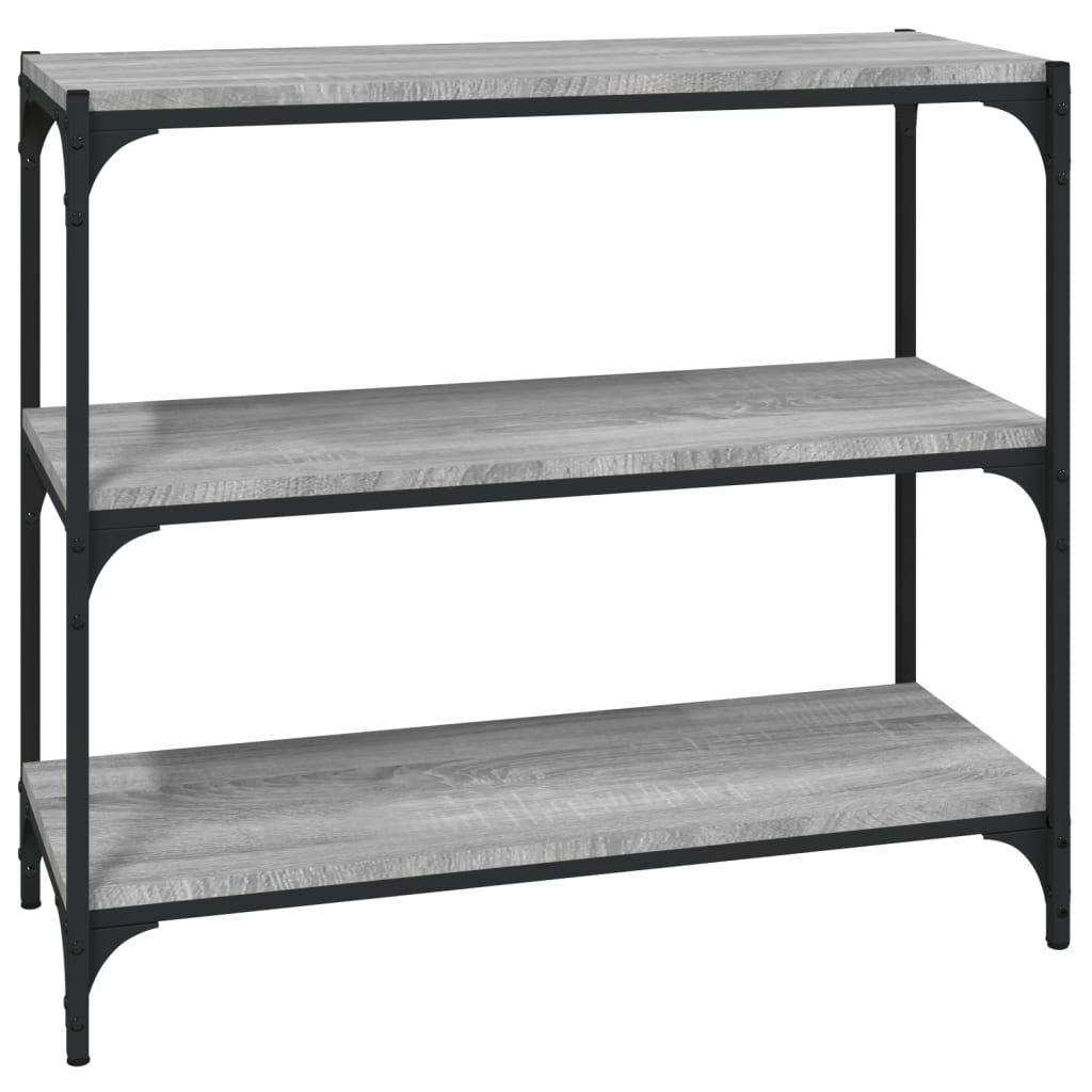 Kirjahylly harmaa Sonoma 80x33x70,5 cm tekninen puu ja teräs - Sisustajankoti.fi