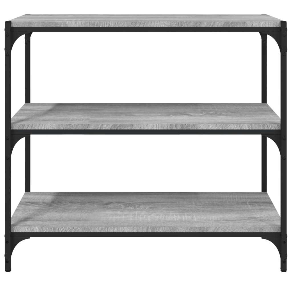 Kirjahylly harmaa Sonoma 80x33x70,5 cm tekninen puu ja teräs - Sisustajankoti.fi