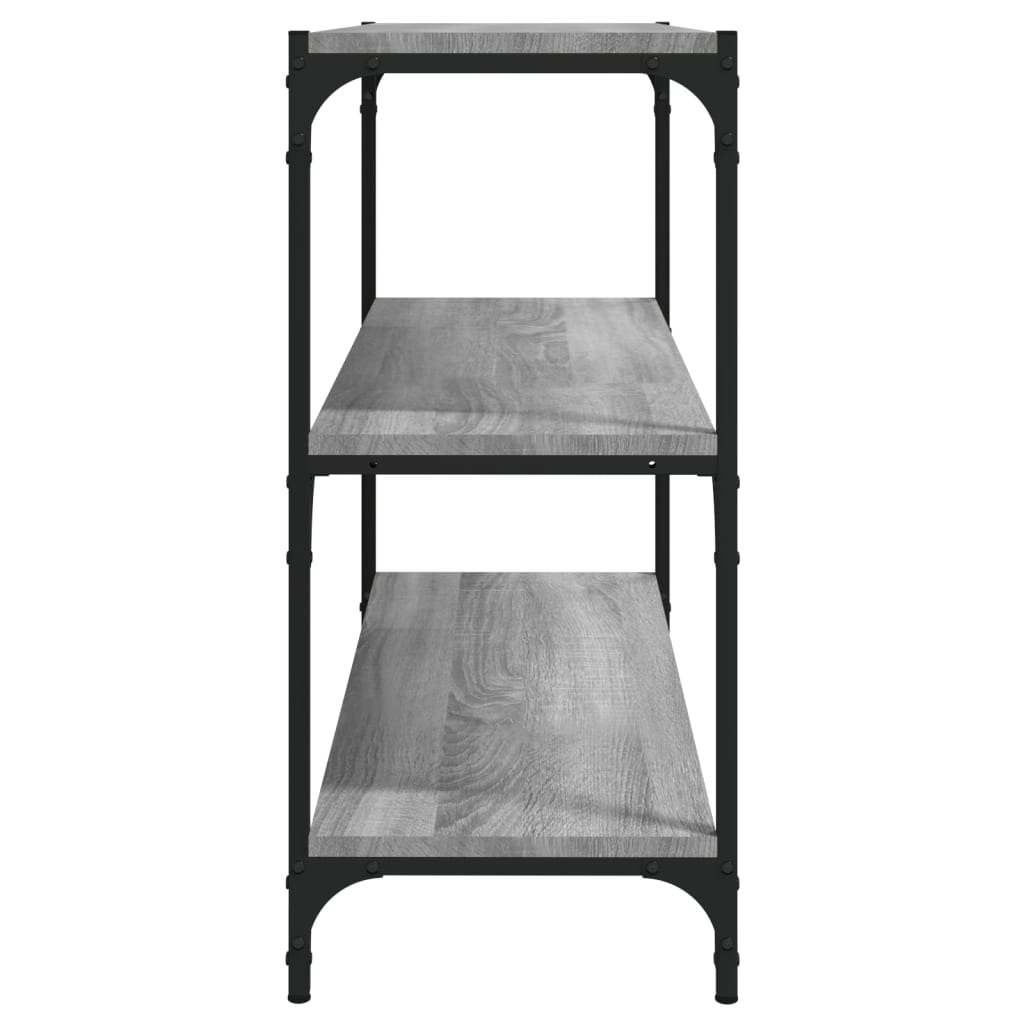 Kirjahylly harmaa Sonoma 80x33x70,5 cm tekninen puu ja teräs - Sisustajankoti.fi