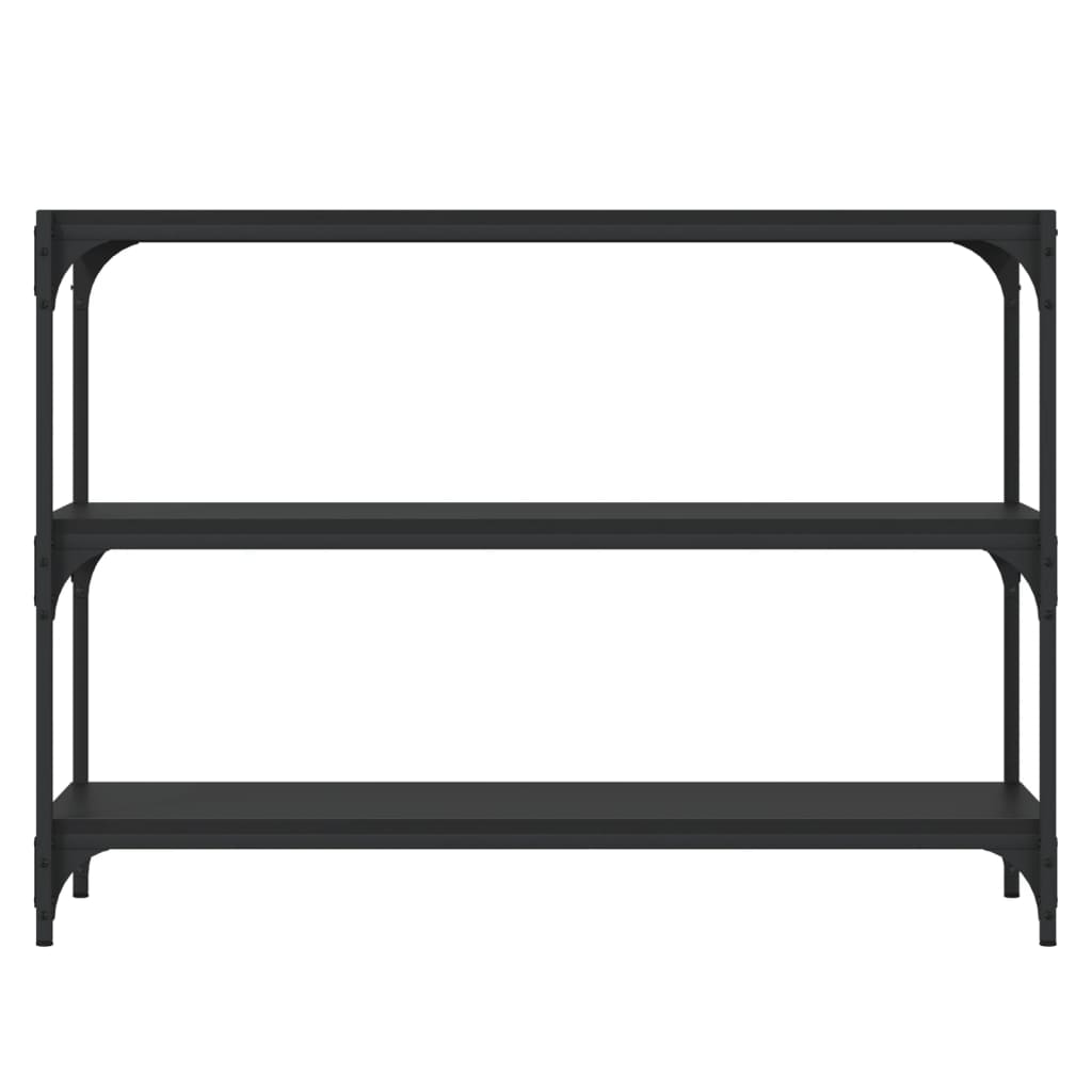 Kirjahylly musta 100x33x70,5 cm tekninen puu ja teräs - Sisustajankoti.fi