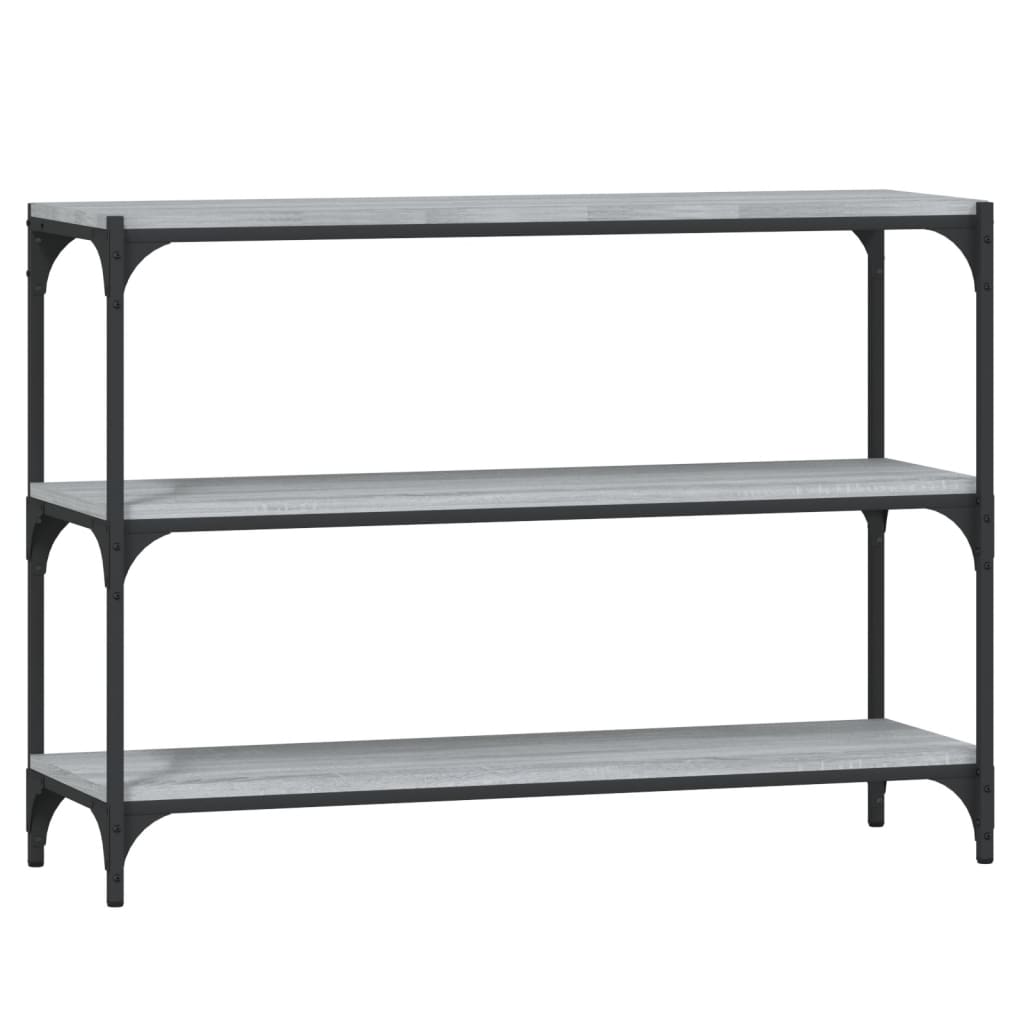 Kirjahylly harmaa Sonoma 100x33x70,5 cm tekninen puu ja teräs - Sisustajankoti.fi