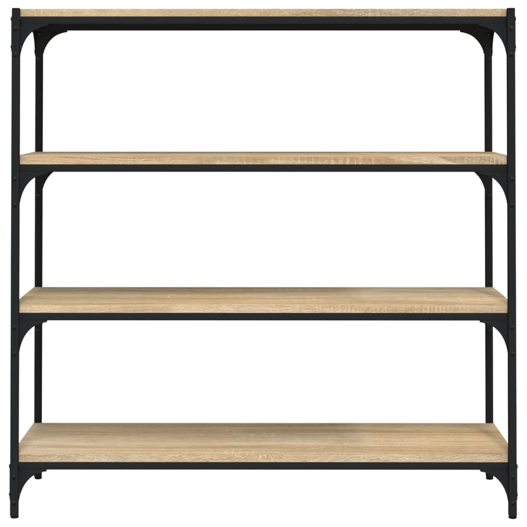 TV-taso Sonoma-tammi 100x33x100 cm tekninen puu ja teräs - Sisustajankoti.fi