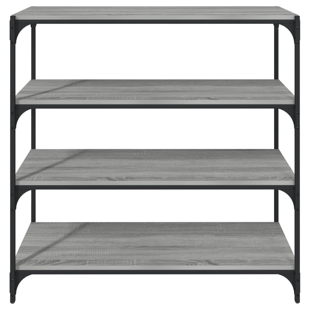 Kirjahylly harmaa Sonoma 100x33x100 cm tekninen puu ja teräs - Sisustajankoti.fi