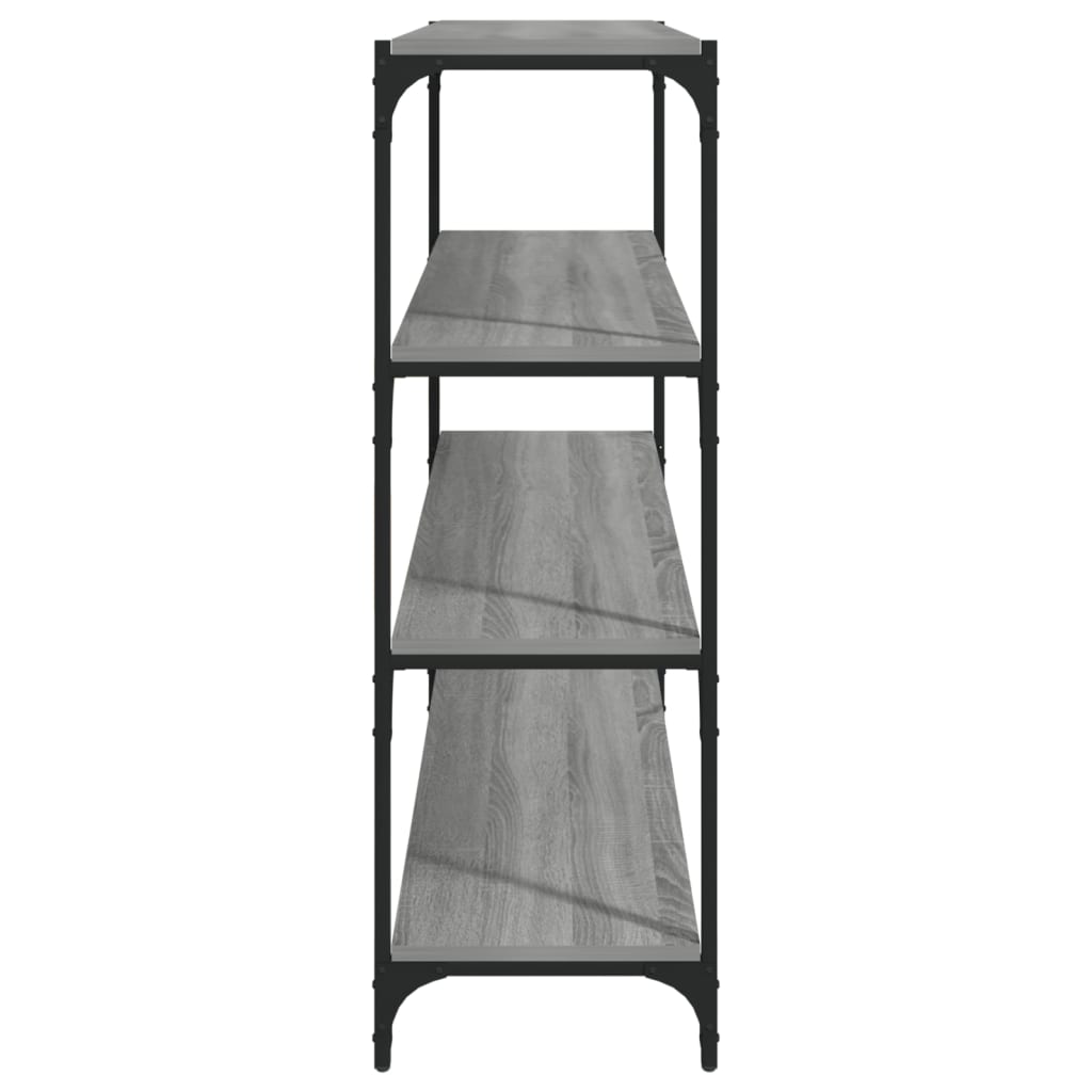 Kirjahylly harmaa Sonoma 100x33x100 cm tekninen puu ja teräs - Sisustajankoti.fi