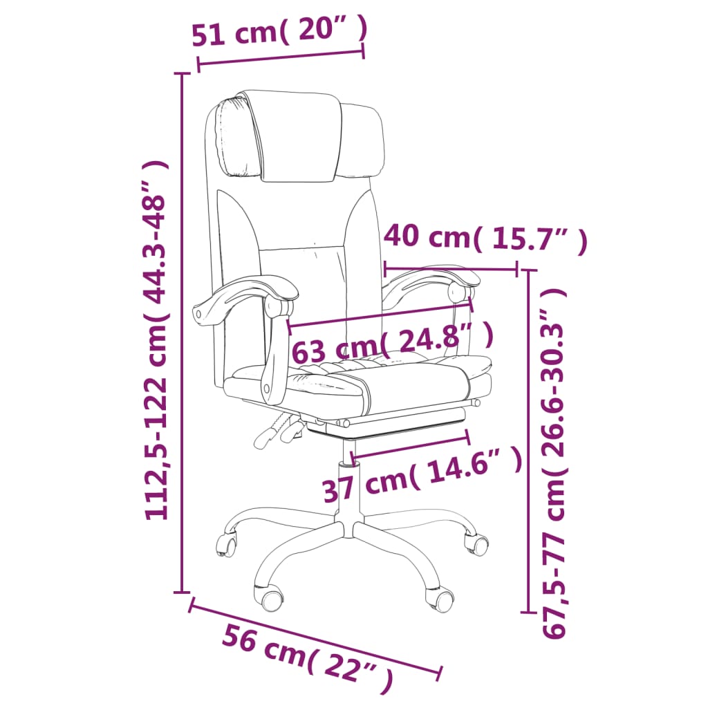 Kallistettava työtuoli musta keinonahka - Sisustajankoti.fi