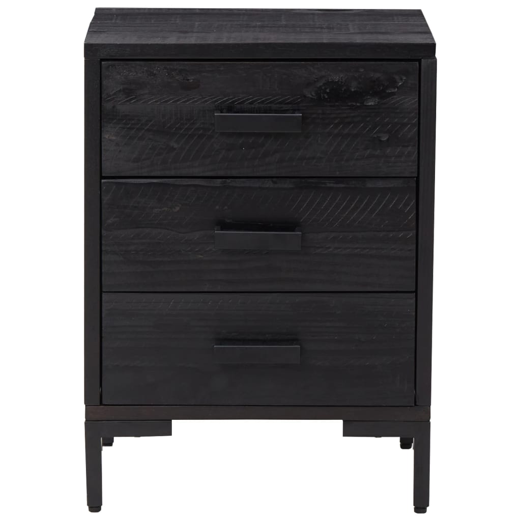 Yöpöytä musta 40x30x55 cm täysi mänty - Sisustajankoti.fi