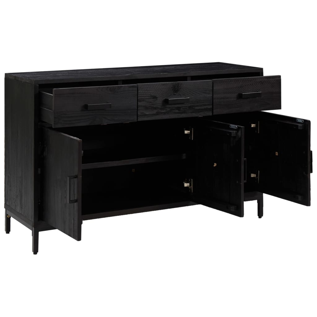 Senkki musta 110x35x70 cm täysi mänty - Sisustajankoti.fi