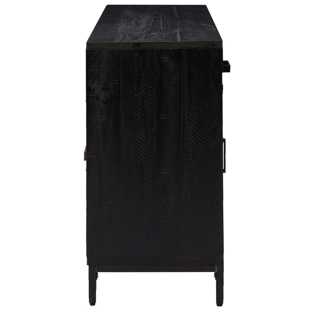 Senkki musta 110x35x70 cm täysi mänty - Sisustajankoti.fi
