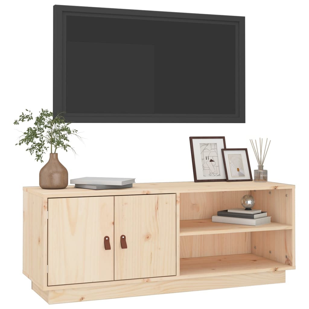 TV-taso 105x34x40 cm täysi mänty - Sisustajankoti.fi
