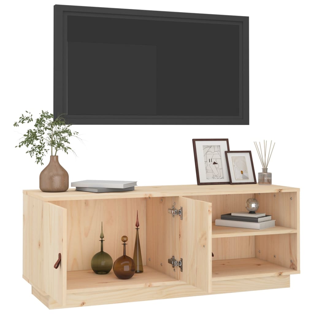 TV-taso 105x34x40 cm täysi mänty - Sisustajankoti.fi
