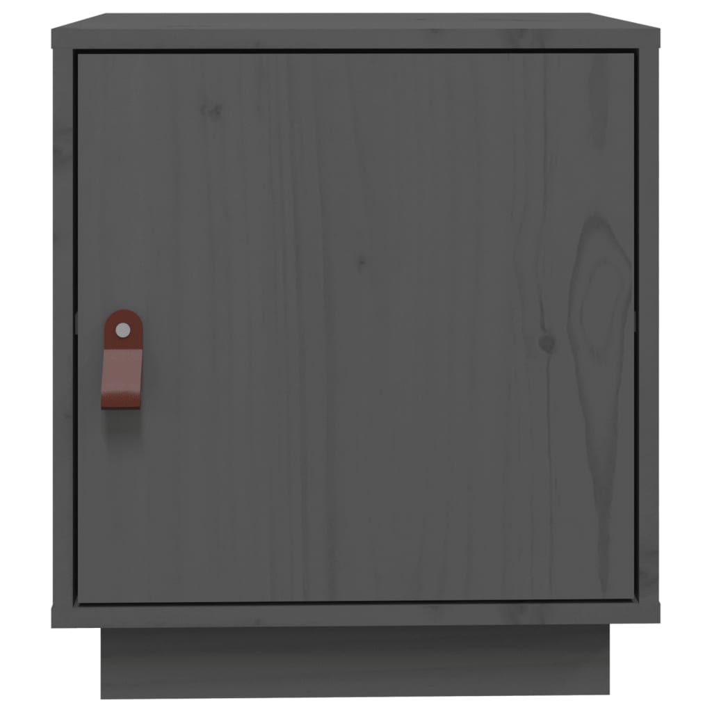 Yöpöydät 2 kpl harmaa 40x34x45 cm täysi mänty - Sisustajankoti.fi