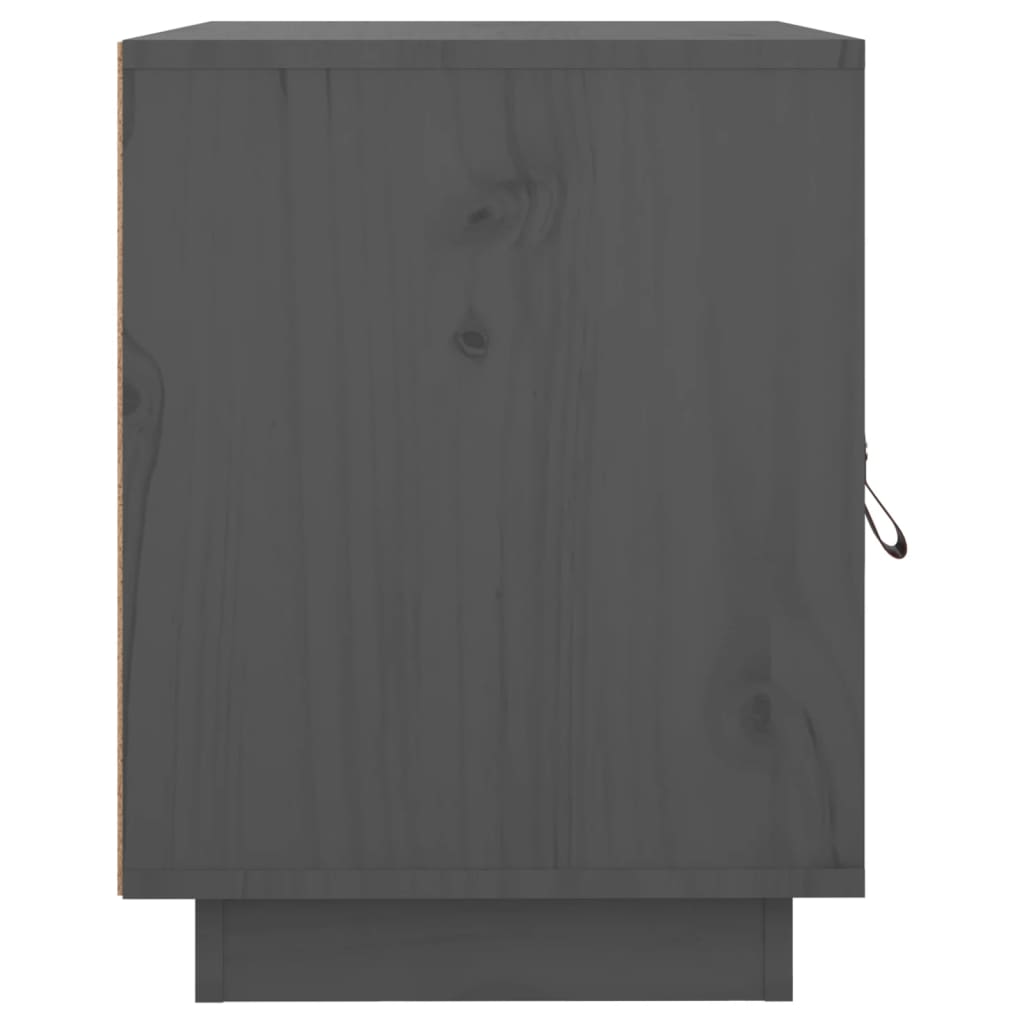 Yöpöydät 2 kpl harmaa 40x34x45 cm täysi mänty - Sisustajankoti.fi