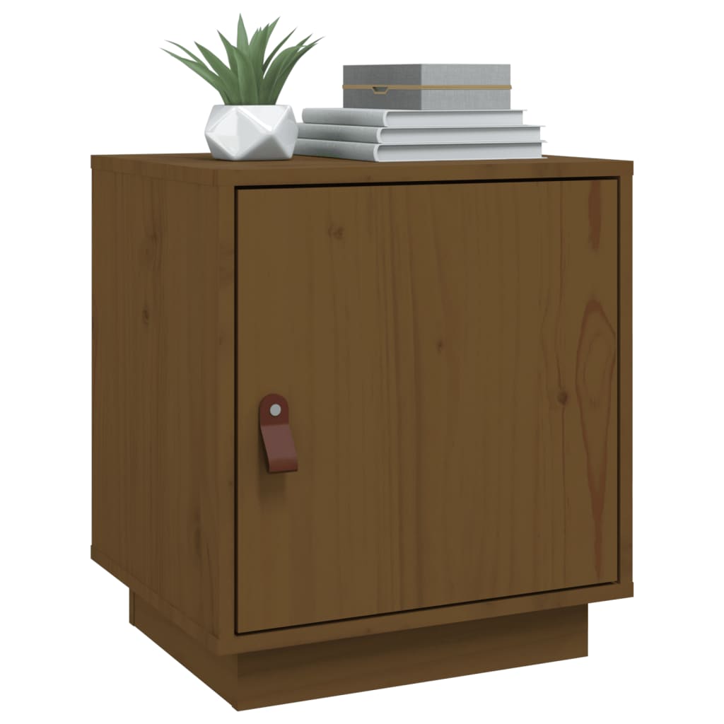 Yöpöydät 2 kpl hunajanruskea 40x34x45 cm täysi mänty - Sisustajankoti.fi