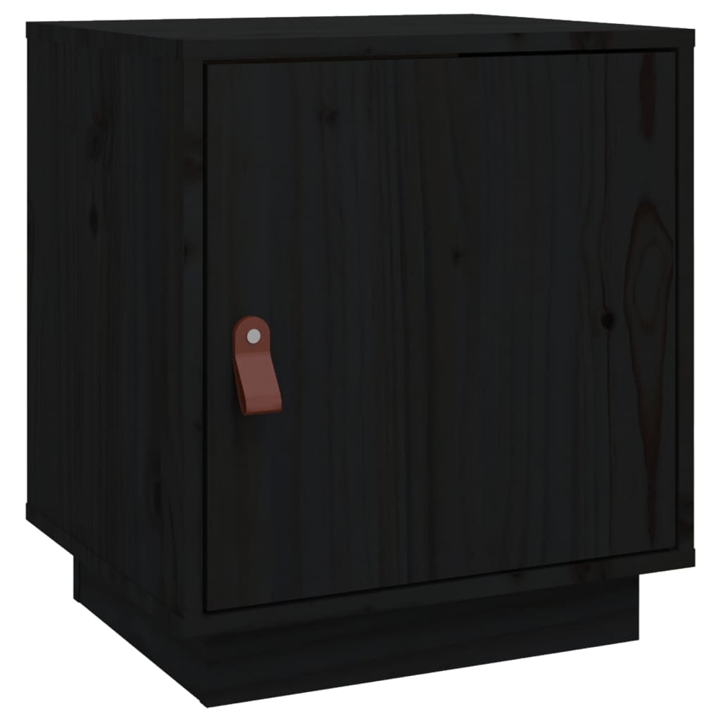 Yöpöytä musta 40x34x45 cm täysi mänty - Sisustajankoti.fi