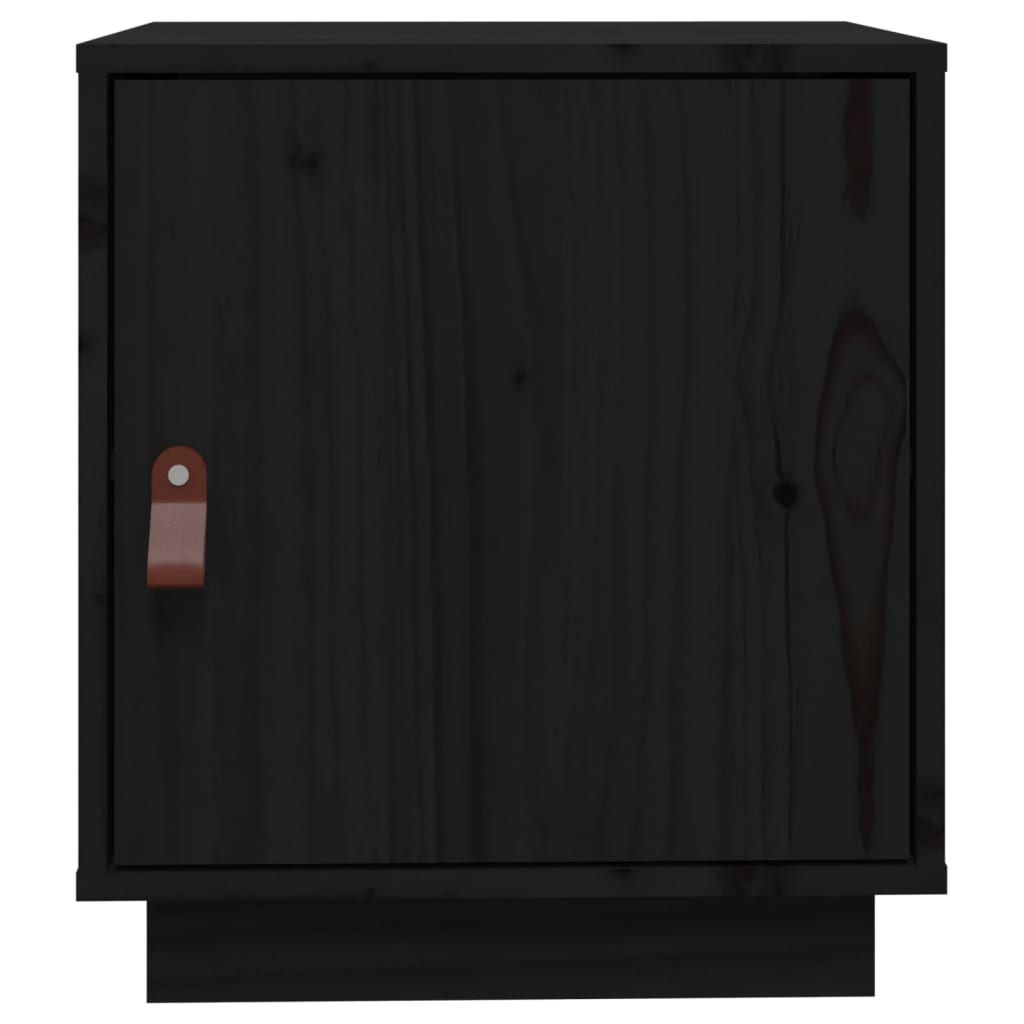 Yöpöydät 2 kpl musta 40x34x45 cm täysi mänty - Sisustajankoti.fi