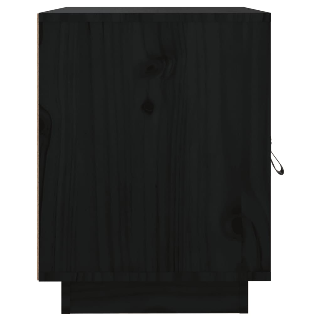 Yöpöydät 2 kpl musta 40x34x45 cm täysi mänty - Sisustajankoti.fi